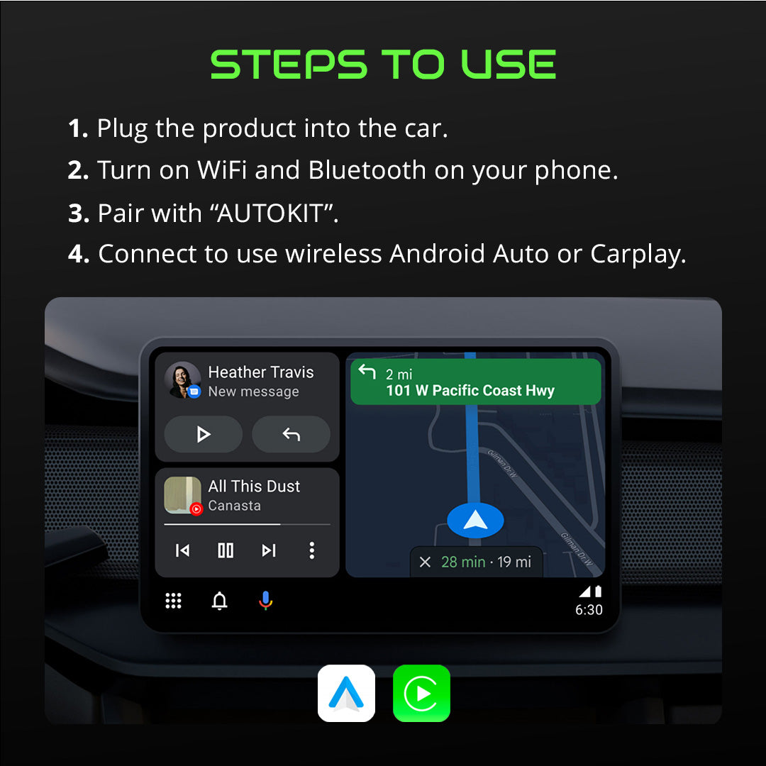 Add Wireless CarPlay, Android Auto & Stream  in ANY CAR